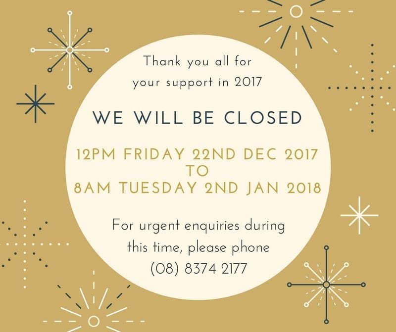 Holiday Closing Times